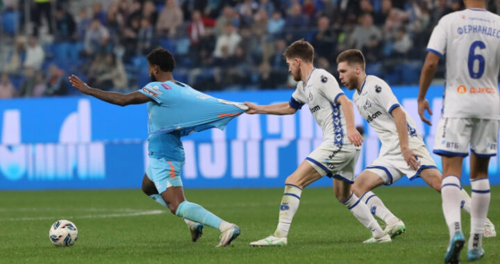 Стал известен счет игры «Зенит» — «Динамо» после первого тайма